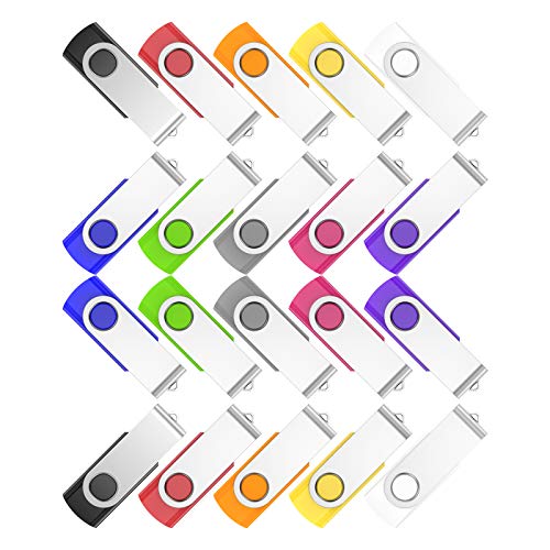 Vieku - Memoria USB (20 unidades, 2 GB, 20 unidades), multicolor