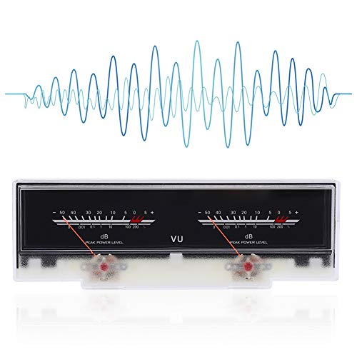 Vu Meter, P-78Wtc-W Pointer Dial Power Amplifier Db Meter,3pcs LED de retroiluminación blanca de alta definición, la herramienta más básica en equipos de audio para bricolaje, audio en el hogar, conv