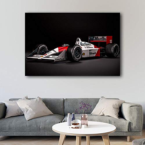 VVSUN Mclaren Honda Classic Formula One F1 Sport Car Wall Art Posters Canvas Prints Pinturas para la decoración del hogar de la Sala de Estar, 60x90cm(sin Marco)