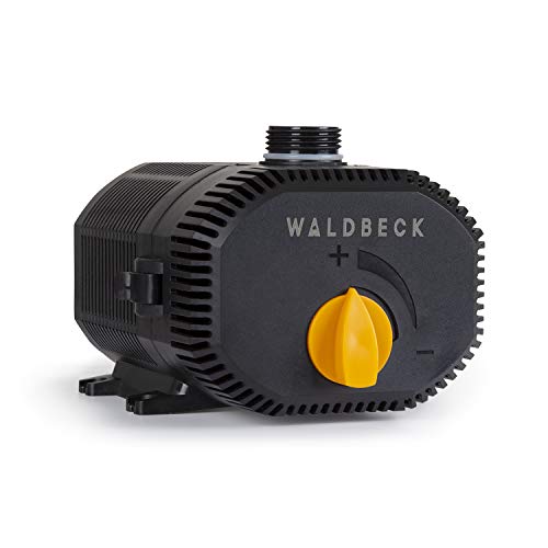 Waldbeck Nemesis T90 Bomba de agua - Bajo consumo, 90 W de potencia, Máx. 4 m de altura de extracción, Protección IPX8 muy seguro, Caudal de 6.200 L/h, Cable de 10 m, 2,4 Kg, Negro