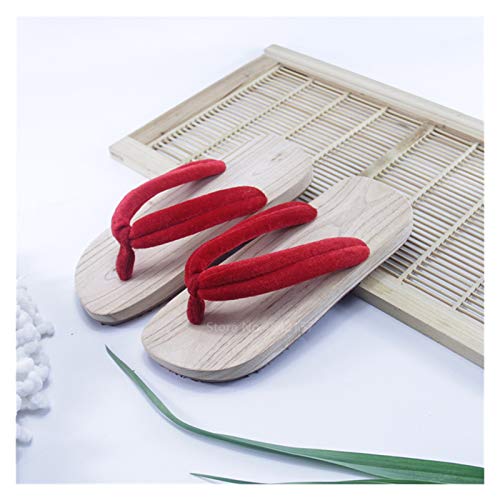Without logo ZCPCS Diapositivas para Adultos Mujer Zapatillas japonesas Geta Madera Madera Antideslizante obstruidos Kimono Sandalias Flip-Flops para Mujer Geta Cosplay Disfraces Zapatos