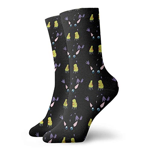 XCNGG Calcetines calcetines de becerro calcetines deportivos medias medianas Digimon Tailmon Socks 3d Anime Cartoon Warm Socks