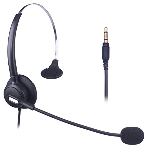 Xintronics Auriculares Teléfono Móvil Mono, Cancelación de Ruido Micrófono, Cascos 3,5 mm para iPhone Samsung Huawei Blackberry HTC ZTE LG Celulares y Smartphones(X103-35M1)