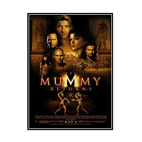 Yoopa Carteles artísticos de la película The Mummy Returns impresión de pintura en lienzo para la decoración de la sala de estar de la pared del hogar -50X70 CM sin marco 1 Uds
