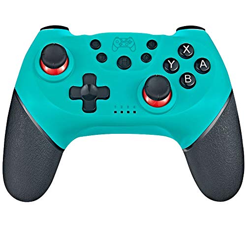 YUES Mando Inalámbrico para Nintendo Switch Pro/Lite, Gamepad con Doble Choque/Motor de Vibración/Giroscopio de 6 Ejes/Turbo Ajustable/Joystick Remoto,Azul