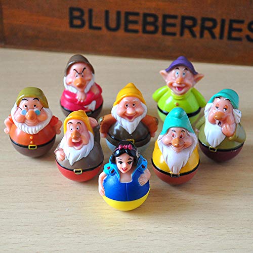 zdfgv 8 unids/Lote Princesa Blancanieves y los Siete enanitos Vaso Figuras de acción muñeca Juguetes Regalos para niños 3 cm