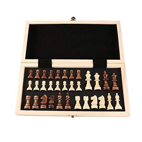 Z.L.FFLZ Tablero de ajedrez Ajedrez Internacional Juego de Ajedrez Enseñanza Chessman de Gran tamaño Lujosa Premium Caja de Regalo Solid Wood Chess Board