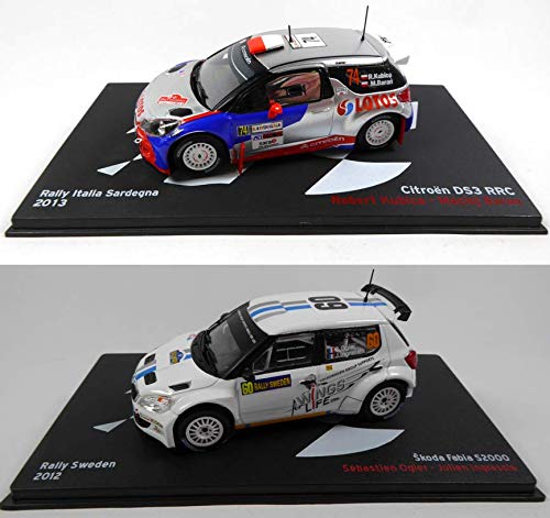 - Lotes de 2 Coches de Rally 1/43: Skoda Fabia S2000 + Citroen DS3 Ogier Kubica (MAR: 65 + 52)