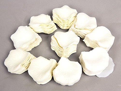 1000Uds. Pétalos de Rosa en Seda Blanco para Decoración Bodas Fiestas Confeti