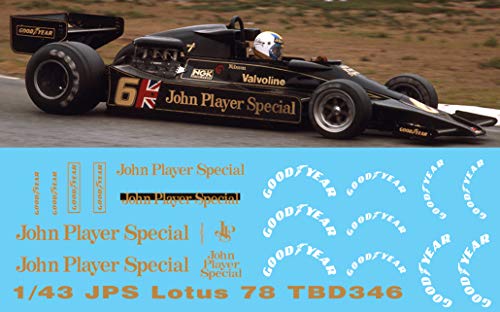 1/43 Lotus 78 John Player Special & Goodyear Decals TB Decals TBD346