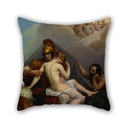 16 x 16 "/40 por 40 cm pintura al óleo Guillemot, Alexandre Charles – Marte y Venus sorprendido por Vulcan manta fundas de almohada 2 lados es apropiado para niños sala de estar parejas BF silla banco