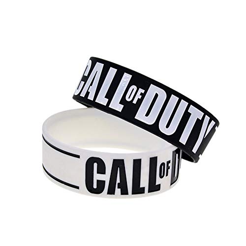 2 pulseras de silicona "Call of Duty" Call of Duty Game de silicona, correa de muñeca de 2,54 cm, multicolor