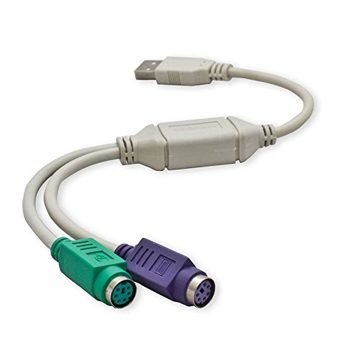 Adaptador conversor de cable USB doble a PS2 to PS/2 para teclado y raton x2 2049