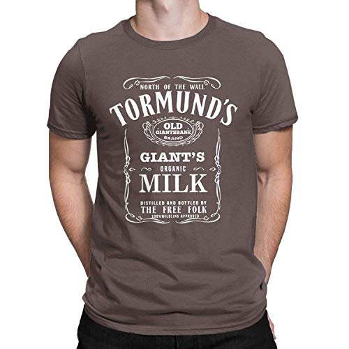 aiteweifuzhuangdian de Tormund Matagigantes Antiguo Marca de Leche Gigantes Divertidos de la Camiseta de Juego Camisas Tronos Tops de Las Camisetas de los Hombres, Pequeño, café