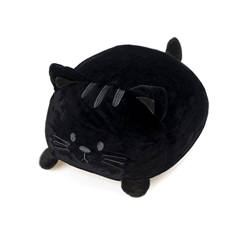 Balvi Cojín Kitty Color Negro Forma de Gato Suave y Muy Blando Poliéster