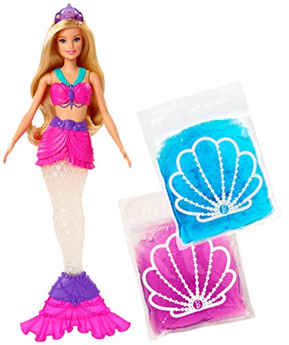 Barbie - Muñeca Sirena con Slime, con Cola Extraíble y Diadema (Mattel GKT75)