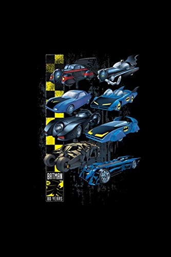 Batman 80 Years Batmobiles: 120 Wide Lined Pages - 6" x 9" - Planner, Journal, Notebook, Composition Book, Diary for Women, Men, Teens, and Children