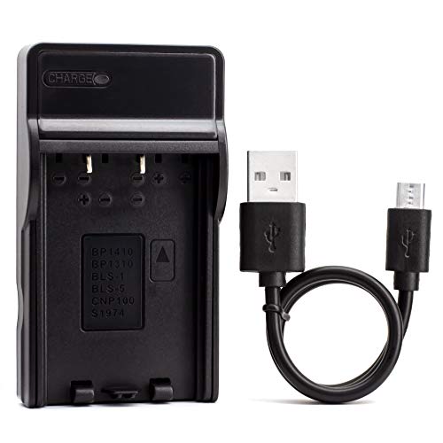 BLS-1 Cargador USB para Olympus E-400, E-420, E-450, E-600, E-620, E-M10, E-P1, E-P2, E-P3, E-PL1, E-PL2, E-PL3, E-PL5, E-PL6, E-PL7, E-PM1, E-PM2, Stylus 1, 1s