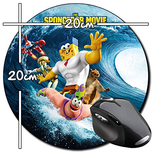 Bob Esponja Un Heroe Fuera del Agua The Spongebob Movie Sponge out of Water Alfombrilla Redonda Round Mousepad PC