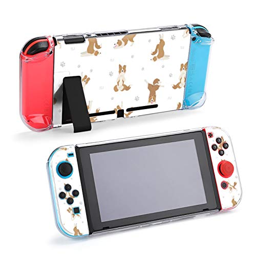 Border Collie Yoga Dogs Poses y Ejercicios Controladores de Consola ultrafinos Funda Protectora para Accesorios de Juego de Nintendo Switch
