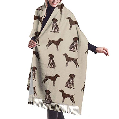 Bufanda de mujer otoño invierno German Shorthaired Pointer Dogs Pets And Dog Bufanda clásica Bufandas de chal de abrigo de manta grande suave cálida