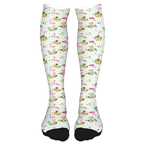 Calcetines altos de algodón para el muslo de 2021, con diseño de hojas de árbol de roble en tonos desteñidos, follaje de temporada, calcetines largos hasta la rodilla para hombre y mujer