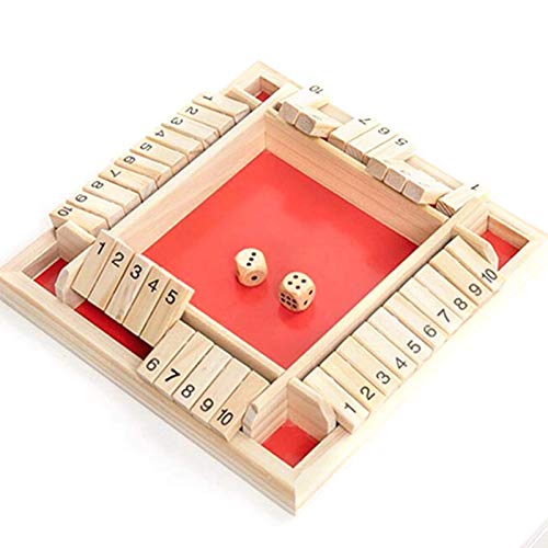Cierre el juego de caja, juego de mesa de madera de 4 lados de 4 lados for 1-4 jugadores El juego de cajas for niños y adultos Classics Tabletop Version and Pub Board juego liuchang20 ( Color : Red )