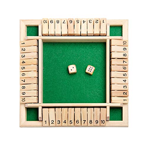 Cierre el juego de caja, juego de mesa de madera de 4 lados de 4 lados for 1-4 jugadores El juego de cajas for niños y adultos Classics Tabletop Version and Pub Board juego ggsm ( Color : Green )