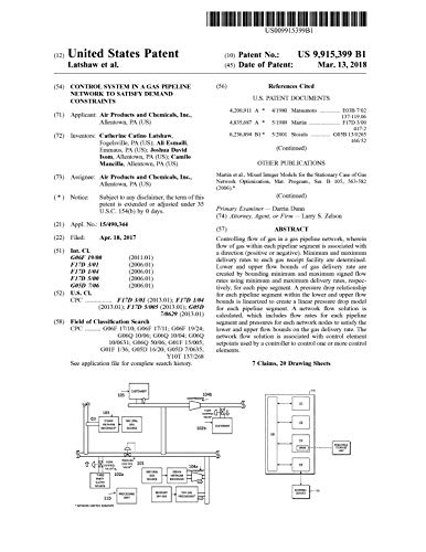 Control system in a gas pipeline network to satisfy demand constraints: United States Patent 9915399 (English Edition)