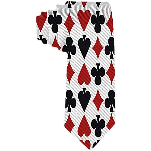 Corbata de naipes de cuatro colores para hombre Corbata de poliéster Corbatas de jacquard tejidas Corbatas para hombre Novetly Gift