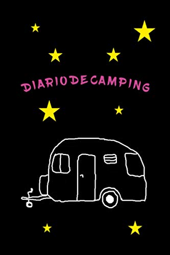 Cuaderno de diario de camping con dibujos de caravanas y estrellas - Accesorio caravana, regalo de la caravana: Cuaderno, agenda, bloc de notas, bloc ... Para los aficionados al camping con remolque