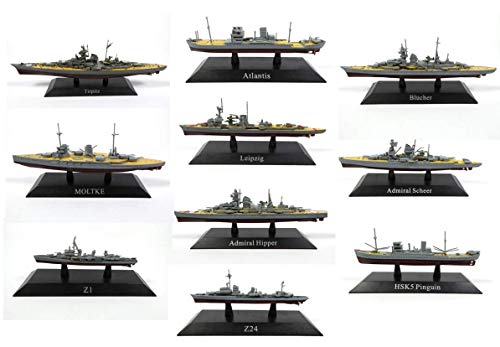 DeAgostini Set of 10 German Reich Warships / Collection 1: 1250 (Ref: WSL6)