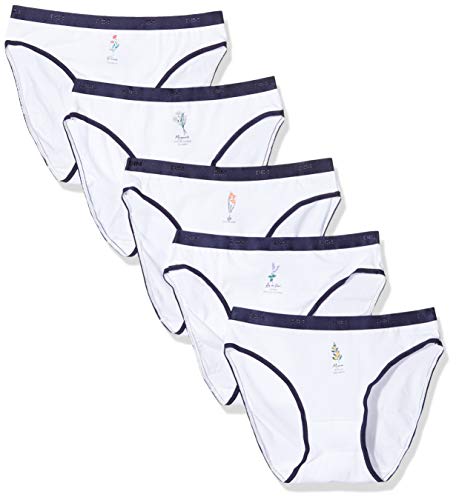 Dim Slip Les Pockets Coton X5 Pantalones, Multicolor (Lot Herbier 8ys), 36 (Talla del Fabricante: 36/38) (Pack de 5) para Mujer