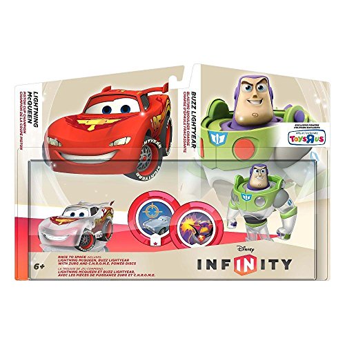 Disney Infinity TRU Exclusive Race to Space Pack with Crystal Lightning McQueen, Buzz Lightyear with C.H.R.O.M.E. Damage Increaser and Zurg's Wrath Power Discs by Disney Interactive Studios
