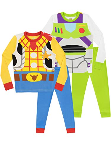 Disney Pijamas para niños 2 Paquetes Ajuste Ceñido Toy Story Multicolor 7-8 Años