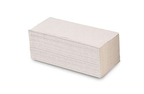 Divertidas toallas de mano de papel, plegables ZZ/V, 25 x 23 cm, color gris, 6 unidades