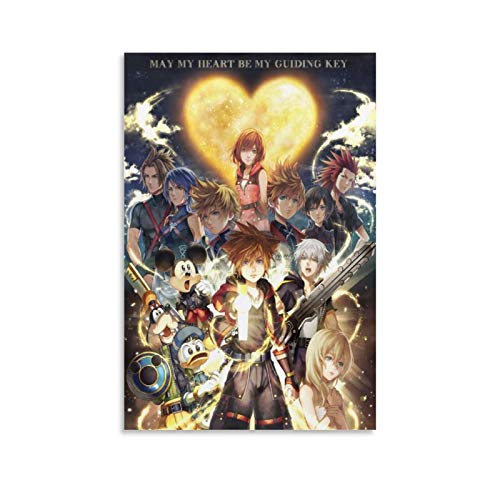 DRAGON VINES Kingdom Hearts May Your Heart Be Your Guiding Key - Lienzo decorativo para dormitorio (20 x 30 cm)