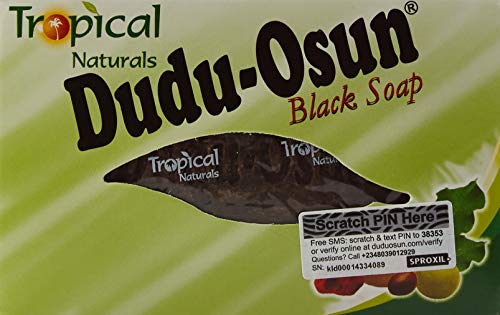 Dudu Osun Tropical Jabón negro africano puro, pack de 6 unidades, 150 g