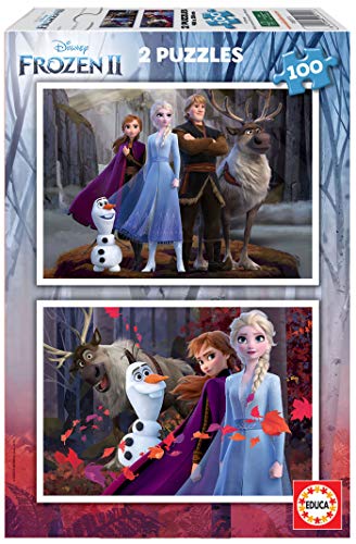 Educa- Frozen II Puzzles, 2x100 Piezas, Multicolor (18111)