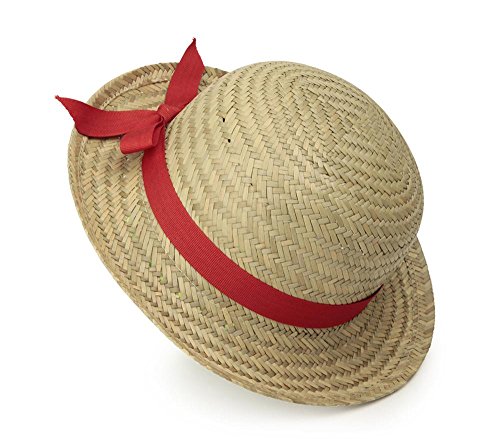 Egmont Toys Sombrero de paja niña con lazo rojo