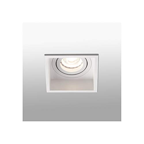 Faro Barcelona 40120 - HYDE Lámpara empotrable blanco cuadrado orientable
