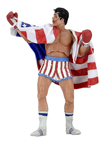 Figura Rocky Balboa, Rocky IV 18 cm. 40ª aniversario. Serie 2. NECA