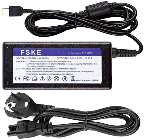 FSKE 45W 20V 2.25A ADLX45NCC3A ADLX45NDC3A PA-1650-72 Cargador del Ordenador Portátil para Lenovo V110 L440 X240 T470S AC Adaptador,Notebook EUR Power Supply,11 * 5.0mm