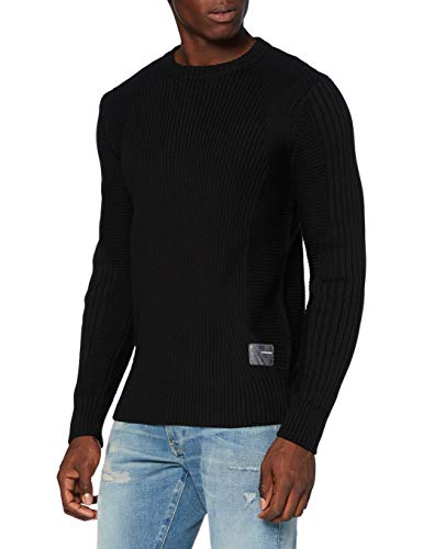 G-STAR RAW 3D Biker suéter, dk Negro C259-6484, Medium para Hombre