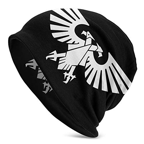 Gorro de Punto elástico Sombrero de Calavera Gorros de Cobertura cálidos de Invierno Hombres Mujeres Knitted Beanie Hat Warhammer Logo