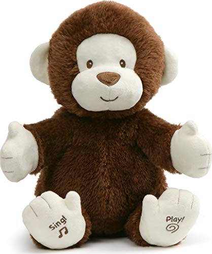 Gund, Clappy - Mono de peluche interactivo, canta y golpea las manos, idioma italiano, 30,5 cm – a partir de 10 meses – 6058927
