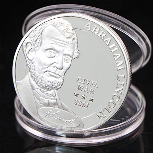 Heqing US Abraham Lincoln Guerra Civil 1861 Monedas de Recuerdo Colección de Monedas chapadas en Plata s