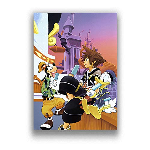 H/F Kingdom Hearts Video Game HD Lienzo Póster DIY Estilo Nórdico Moderno Decoración De Sala De Estar Familiar Mural Sin Marco 40X50Cm 4838