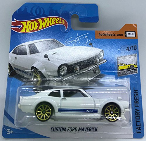 Hot Wheels 2018 Custom Ford Maverick White 4/10 Factory Fresh 97/365 (Short Card)