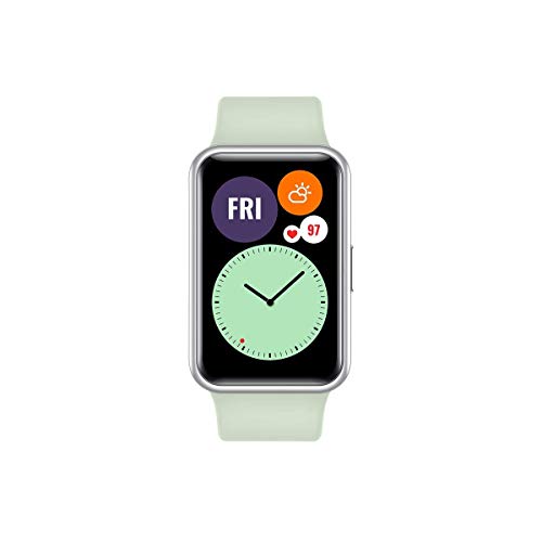 HUAWEI Watch FIT - Smartwatch con Cuerpo de Metal, Pantalla AMOLED de 1,64”, hasta 10 días de batería, 96 Modos de Entrenamiento, GPS Incorporado, 5ATM, Color Verde